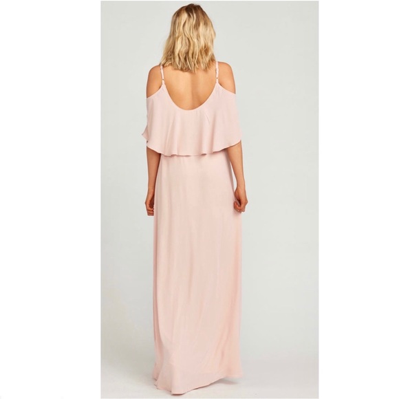 SHOW ME YOUR MUMU PINK COLD-SHOULDER RUFFLE MAXI DRESS - Picture 10 of 12